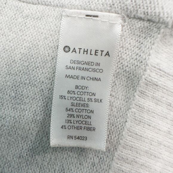Athleta Highland Wrap Hooded Open Cardigan Womens Small Gray Athleisure 291883 - Picture 12 of 13